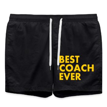 Best coach ever - Short de bain - noir - Devant - AI Model Male 185 light (185cm)