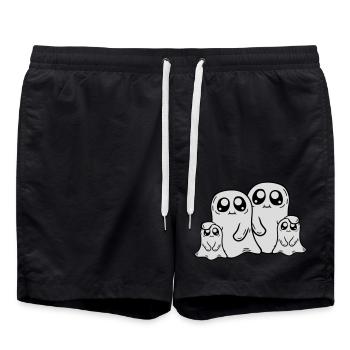Parents Children Ghosts Family - Swim Trunks - black - Front - AI Model Male 185 light (185cm)