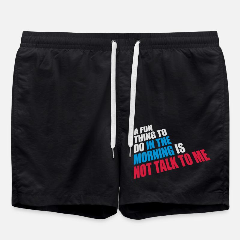 ne me parle pas - Short de bain - noir
