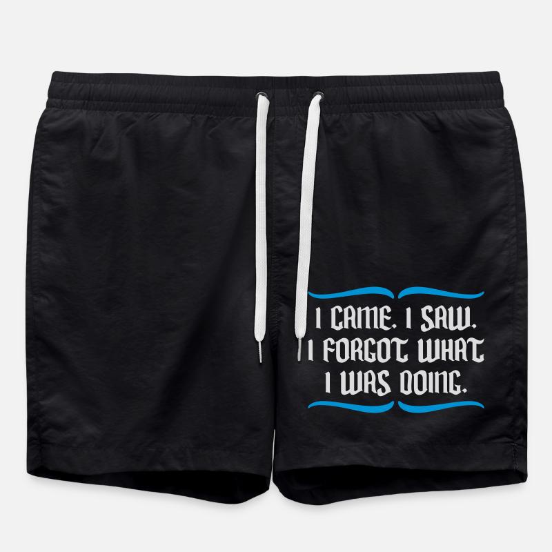 I came saw forget - Badeshorts - Schwarz