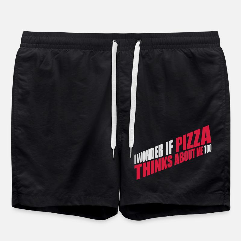La pizza pense à moi - Short de bain - noir