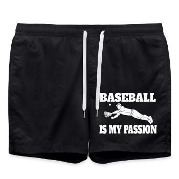 Baseball Baseball Game Baseball Lovers Gift - Short de bain - noir - Devant - AI Model Male 185 light (185cm)