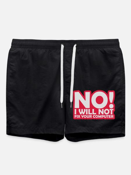 not fix your computer - Swim Trunks - black