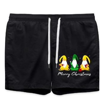 Merry Christmas Merry Xmas - Badeshorts - Schwarz - Vorne - AI Model Male 185 light (185cm)