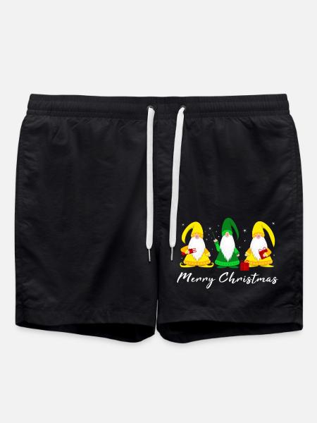 Merry Christmas Merry Xmas - Swim Trunks - black