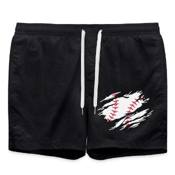 Base-ball - Short de bain - noir - Devant - AI Model Male 185 light (185cm)