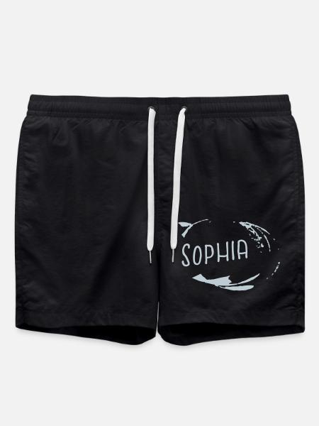 SOPHIA | Vectorgraphic - Badeshorts - Schwarz