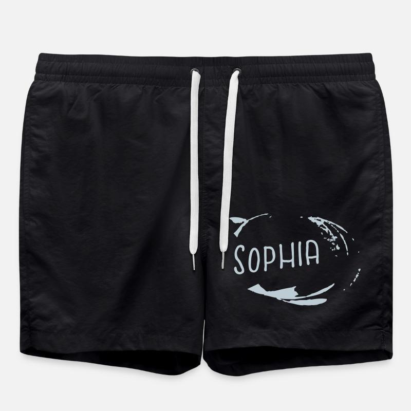 SOPHIA | Vectorgraphic - Badeshorts - Schwarz