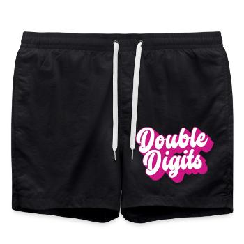 Geschenk zum 10. Geburtstag, 10 Jahre, für Jungen & Mädchen - Badeshorts - Schwarz - Vorne - AI Model Male 185 light (185cm)