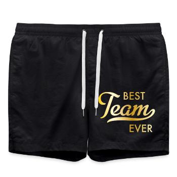 Bestes Team - Badeshorts - Schwarz - Vorne - AI Model Male 185 light (185cm)
