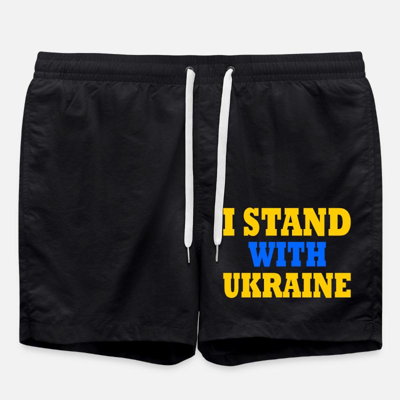 I stand with ukraine - Short de bain - noir