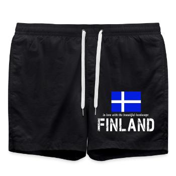 Finlande Finlande - Short de bain - noir - Devant - AI Model Male 185 light (185cm)