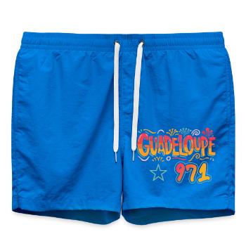 Guadeloupe 971 - idee cadeau design Guadeloupéen - Short de bain - cobalt blue - Devant