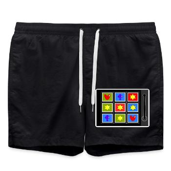 Slot machine - Swim Trunks - black - Front - AI Model Male 185 light (185cm)