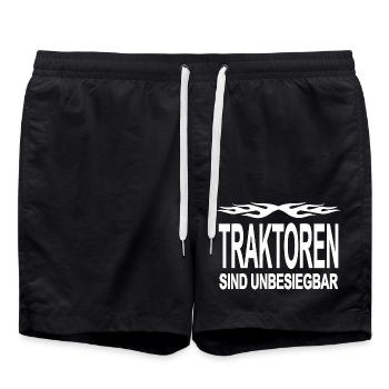 Traktor - Badeshorts - Schwarz - Vorne - AI Model Male 185 light (185cm)