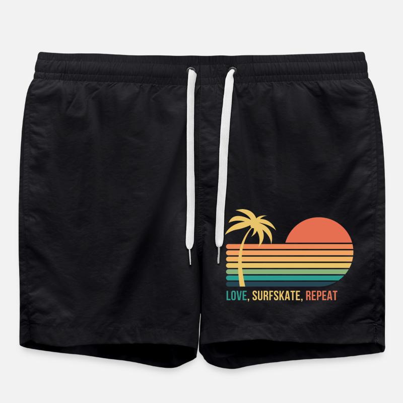 Love Surfskate Repeat - Badeshorts - Schwarz