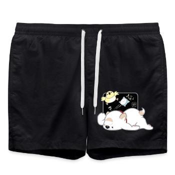 Chien Coréen - Style Japonais 04B - Short de bain - noir - Devant - AI Model Male 185 light (185cm)