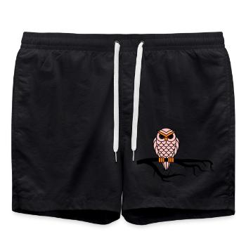 nightowl 02 - Badeshorts - Schwarz - Vorne - AI Model Male 185 light (185cm)