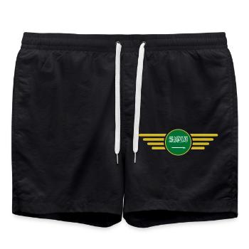 J’adore l’Arabie Saoudite, l’élégance style design T-Shi - Short de bain - noir - Devant - AI Model Male 185 light (185cm)