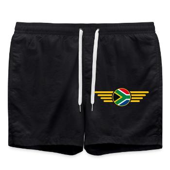 I Love South Africa, Elegance Style Design T-Shirt - Swim Trunks - black - Front - AI Model Male 185 light (185cm)