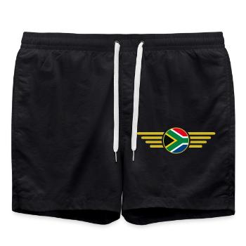 I Love South Africa, Elegance Style Design T-Shirt - Swim Trunks - black - Front - AI Model Male 185 light (185cm)