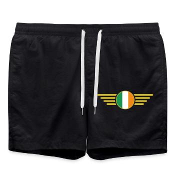 I Love Ireland Elegance Style Design T-Shirt - Swim Trunks - black - Front - AI Model Male 185 light (185cm)