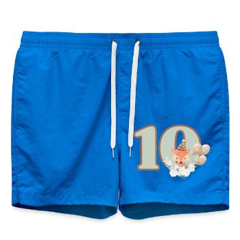 10. Geburtstag Fuchs Blumen - Badeshorts - Cobalt blue - Vorne