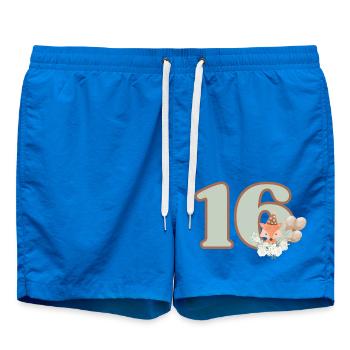 16. Geburtstag Fuchs Blumen - Badeshorts - Cobalt blue - Vorne