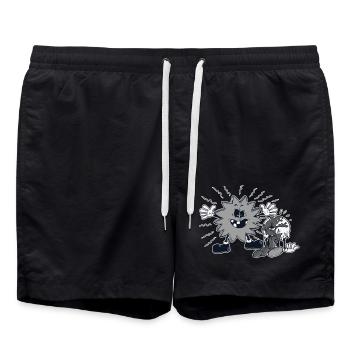 Ungeordnete Sonne, Durstige Erde - Badeshorts - Schwarz - Vorne - AI Model Male 185 light (185cm)