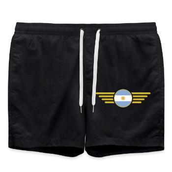 J’aime l’Argentine, T-shirt design de style élégance - Short de bain - noir - Devant - AI Model Male 185 light (185cm)