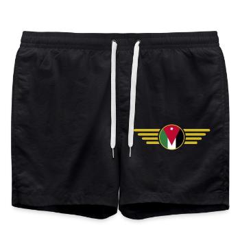 J’aime Jordan, T-shirt Style Design - Short de bain - noir - Devant - AI Model Male 185 light (185cm)