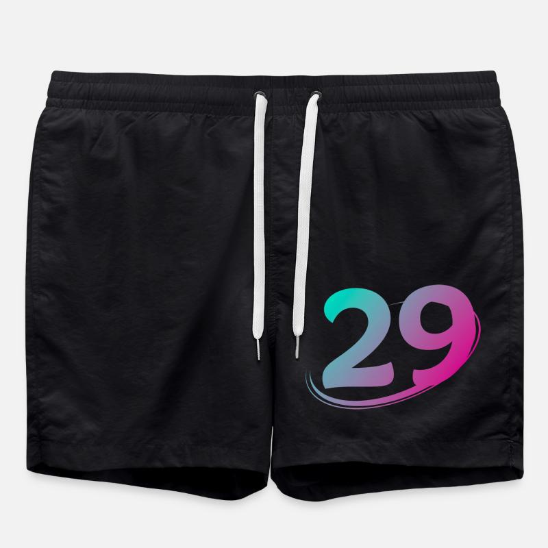 Nummer 29 mehrfarbig - Badeshorts - Schwarz