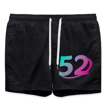 Numéro 52 multicolore - Short de bain - noir - Devant - AI Model Male 185 light (185cm)