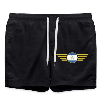 I Love Nicaragua, Elegance Style Design T-Shirt - Swim Trunks - black - Front - AI Model Male 185 light (185cm)