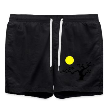 Arbre japonais - Short de bain - noir - Devant - AI Model Male 185 light (185cm)