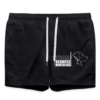 TEAM Bernese Mountain Dog Hunde Hund Wilsigns - Swim Trunks - black - Front - AI Model Male 185 light (185cm)