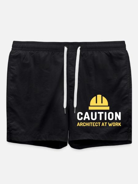 architect at work - Swim Trunks - black