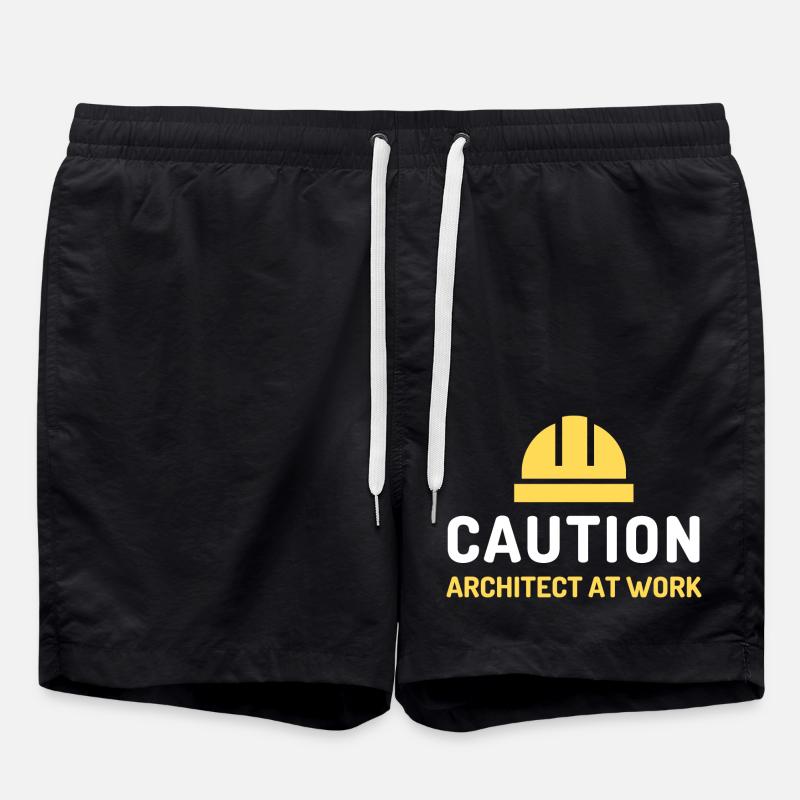 Architecte au travail - Short de bain - noir