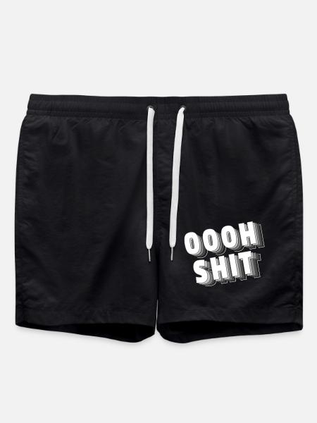 Oooh Shit - Swim Trunks - black