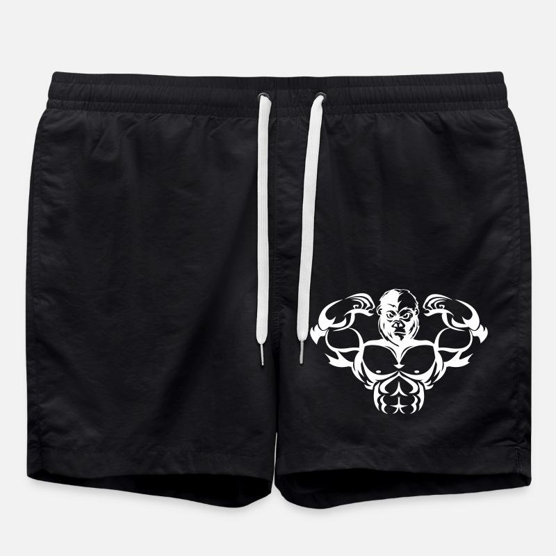 Strong Gorilla - Swim Trunks - black