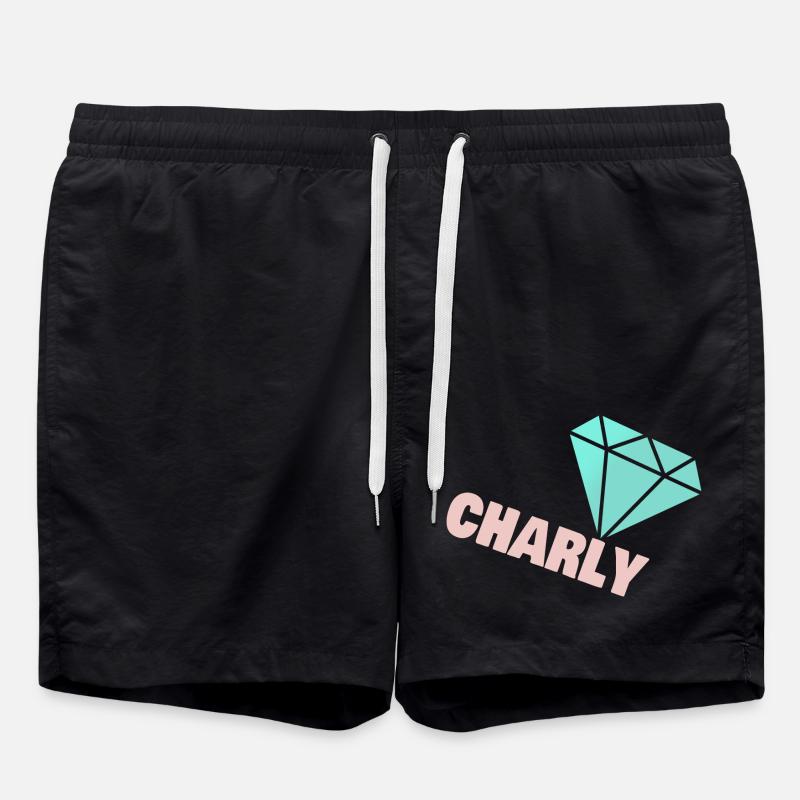 Geschenk für Charly - Badeshorts - Schwarz