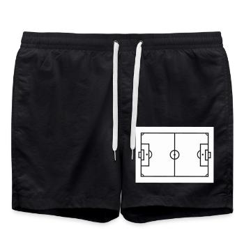 Football field - Swim Trunks - black - Front - AI Model Male 185 light (185cm)