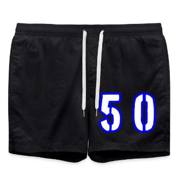 Symbole de 50 chiffres - Short de bain - noir - Devant - AI Model Male 185 light (185cm)