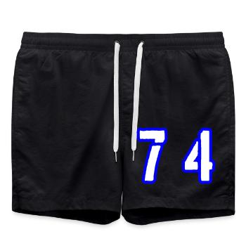 74 Symbole numérique - Short de bain - noir - Devant - AI Model Male 185 light (185cm)