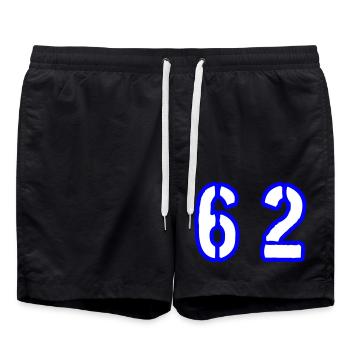 62 Symbole numérique - Short de bain - noir - Devant - AI Model Male 185 light (185cm)