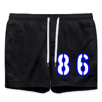 86 Number Symbol - Swim Trunks - black - Front - AI Model Male 185 light (185cm)