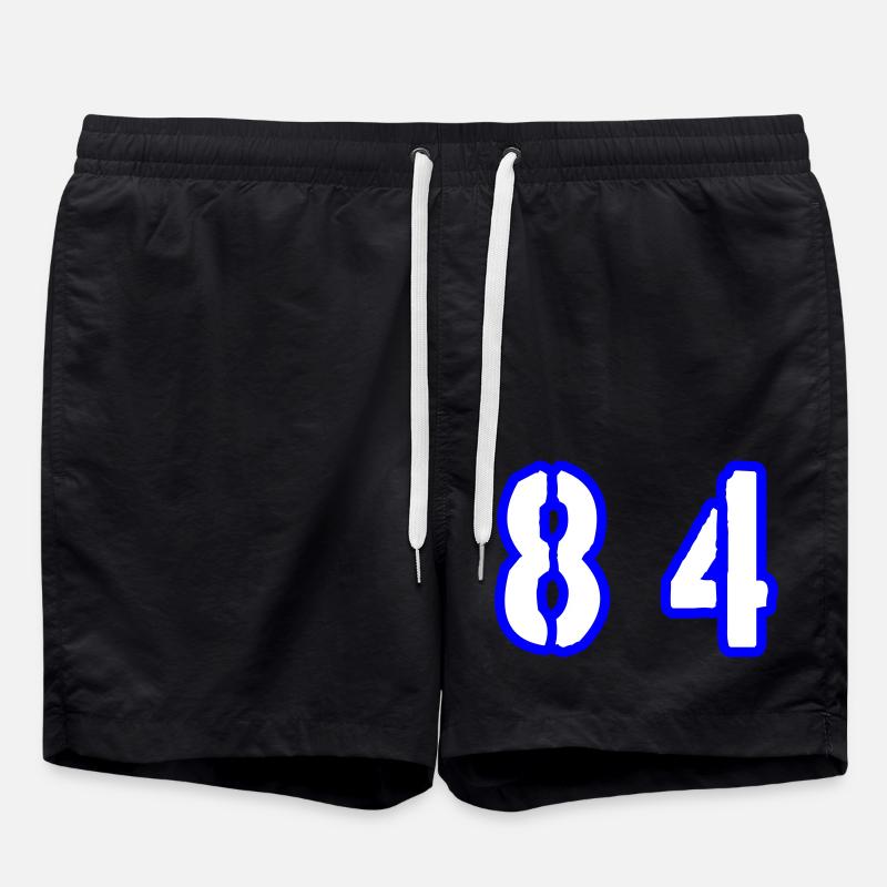 84 Zahl Symbol - Badeshorts - Schwarz