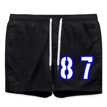 87 Number Symbol - Swim Trunks - black - Front - AI Model Male 185 light (185cm)