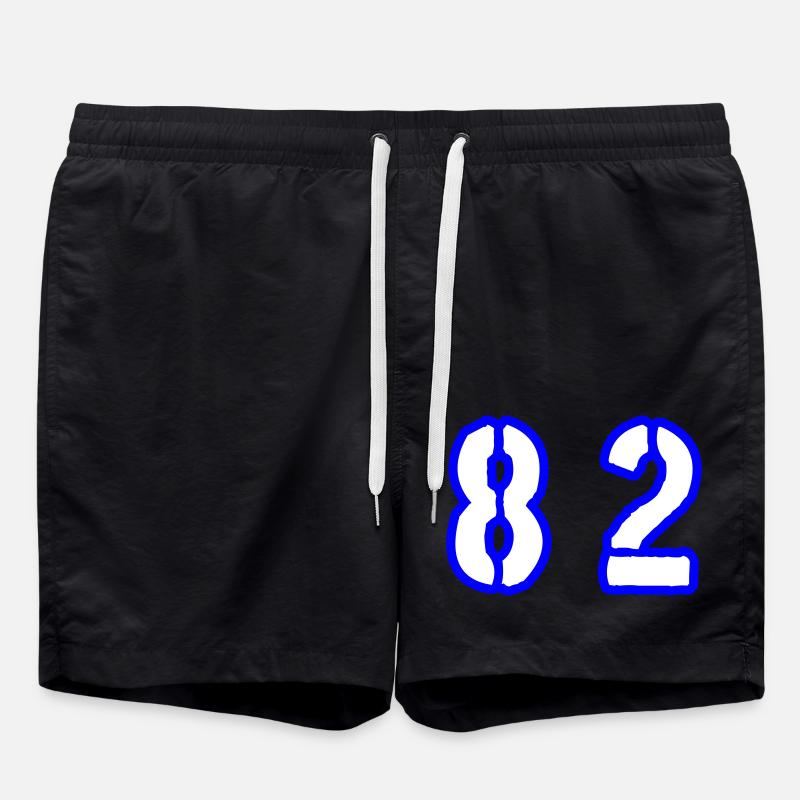 82 Zahl Symbol - Badeshorts - Schwarz