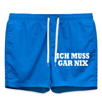 Ich muss gar nix - Badeshorts - Cobalt blue - Vorne